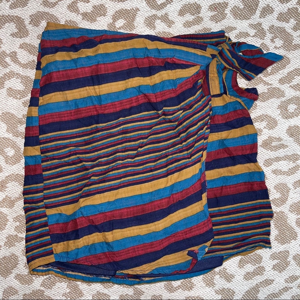 Cotton Candy Striped Side Tie Skirt